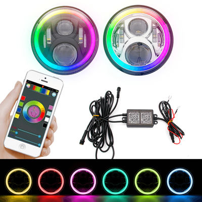 7&quot; JK H1 DRLのハローのフォグランプ、ヘッドライトのためのRGBのハロー リング